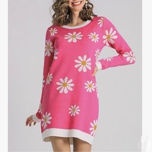 NWT Umgee Pink Sweater Dress